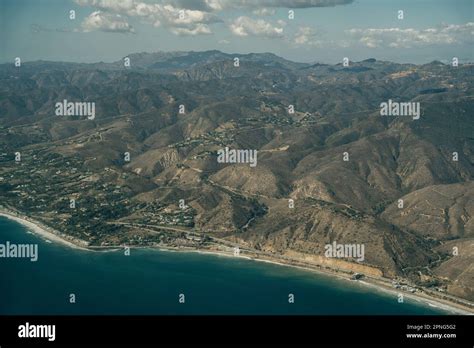 Aerial View Of Leo Carrillo State Park And Pacific Coast Highway In