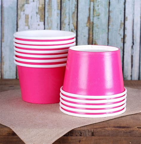 Large Hot Pink Ice Cream Cups Pink Ice Cream Bowls Sundae