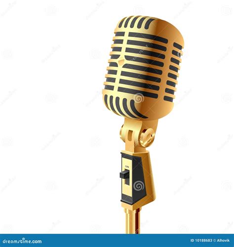 Gold Microphone Stock Photos Image 10188683