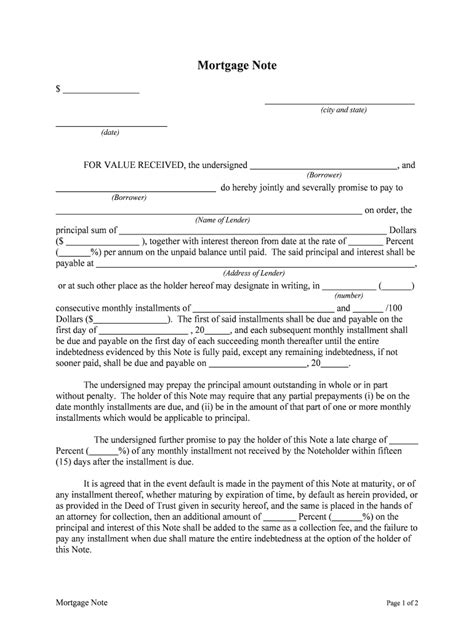 Mortgage Note Fill Out Sign Online Dochub