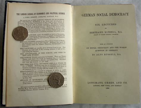 German Social Democracy by RUSSELL, Bertrand: Good/Very Good Cloth (1896) First Edition