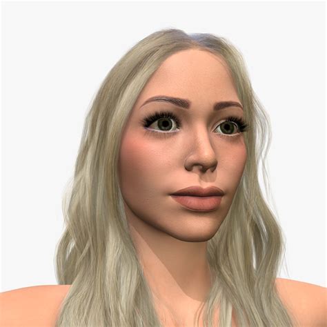 Woman Kaylee Game Ready Naked Rigged Model 3D TurboSquid 1934216