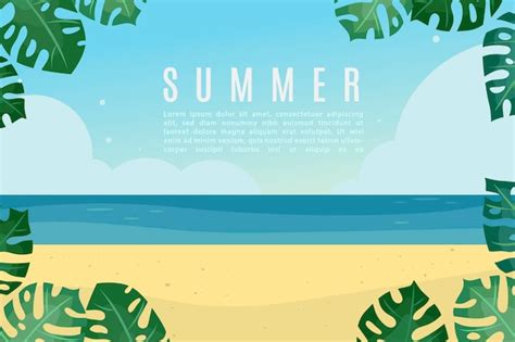 Ilustraci N De Banner De Verano Lindo Vector Premium