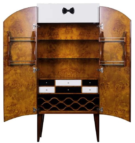 Casa Padrino Luxury Art Deco Bar Cabinet Brown White Black 80 X 45