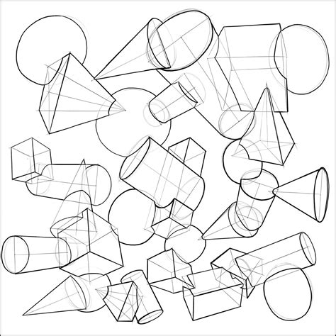 Form Intersections, CrashHermit | Practice drawing shapes, Geometric
