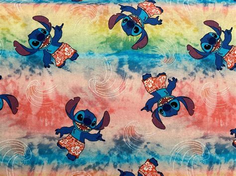 Disney Fabric Lilo Stitch Fabric Cotton Fabric Fat Quarter By The