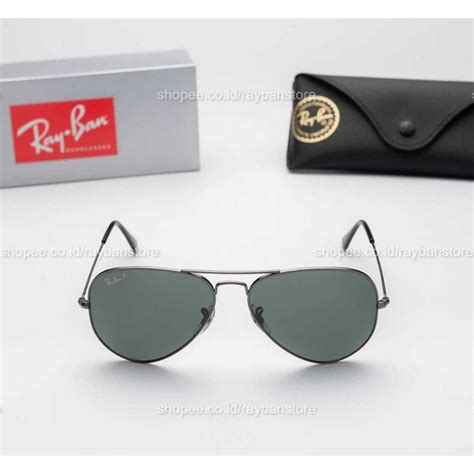 Jual Kacamata Rayban Aviator Rb Metal Full Black Original