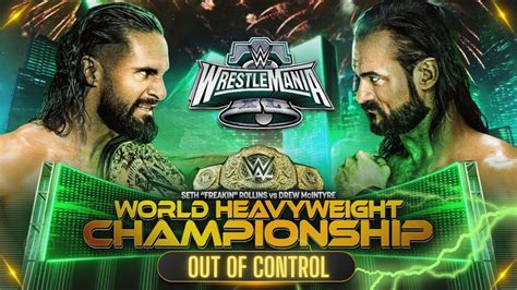 Wwe K K Uhd Wrestlemania Seth Rollins Vs Drew Mcintyre Pc