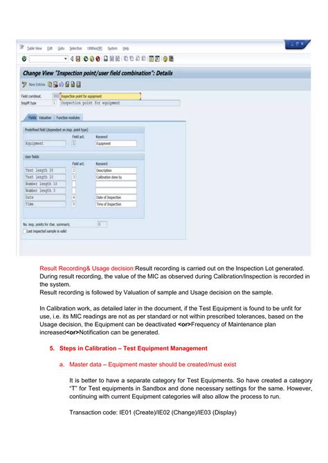 SAP PM: Test Equipment Management/Calibration process | DOCX