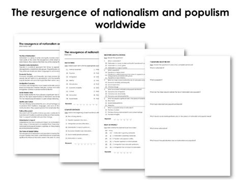 The resurgence of nationalism and populism worldwide | Teaching Resources