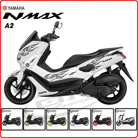 Jual Cutting Stiker Yamaha NMAX Old Variasi A2 Motor Modip Lidah Api Hot Wheels Justin Shopee