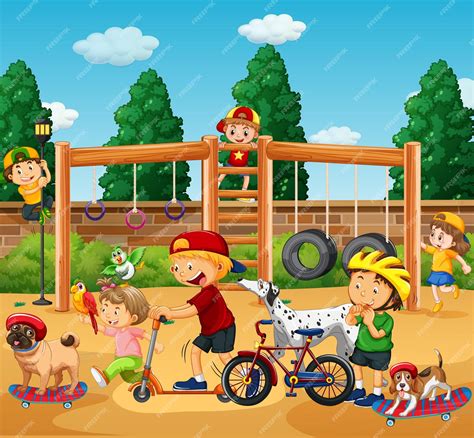 Playground Background Clipart Of Animals