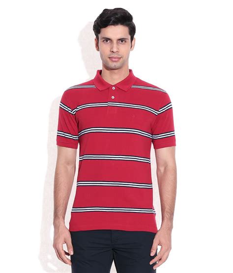 Indian Terrain Red Polo Neck T Shirt Buy Indian Terrain Red Polo Neck