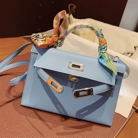 United Arab Emirates Hermes kelly Mini II Chevre Mysore 山羊皮 7N Céleste