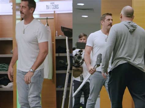 WATCH: Aaron Rodgers spotted walking without crutches as he continues his pursuit to return for ...