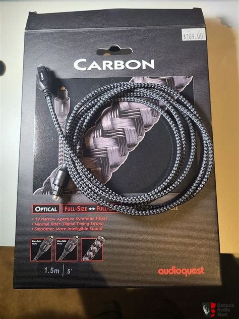 Audioquest Carbon Optical Cable 5ft 1 5m For Sale Canuck Audio Mart