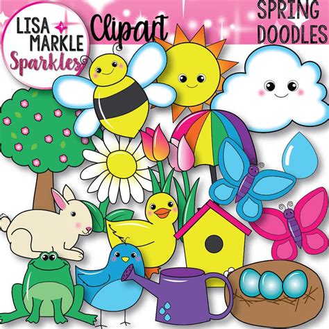 Spring Clipart, Spring Animals Clipart - Etsy