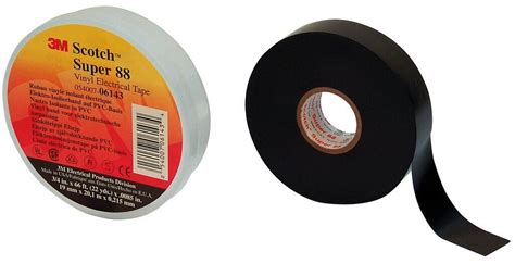 3m Scotch Super 88 Vinyl Electrical Insulating Tape Black 50 Mm X 33