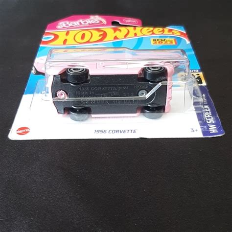 Mattel Toys Barbie The Movie Hot Wheels Corvette Pink Hw Screen Time Collection