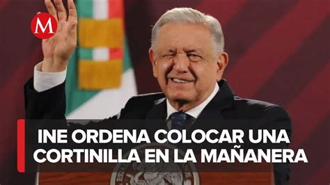 Por orden del INE se deberá colocar cortinilla en mañaneras para