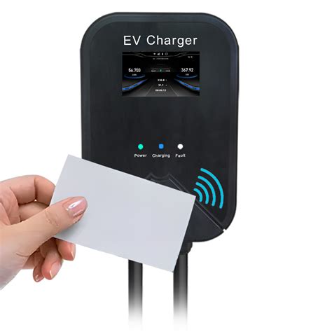 Ipengen Charger Mobil Listrik Ev Smart App Swipe Card Type 2 32a 22kw 3 Phase Pg01 Black