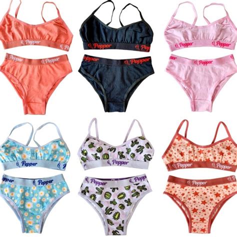 Conjuntos Juvenil Lingerie Moda Infantojuvenil Shopee Brasil