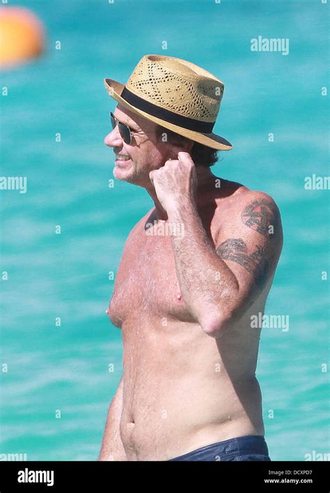 Red Hot Chili Peppers Drummer Chad Smith Enjoying Time At The Beach On St Barthelemy Island St