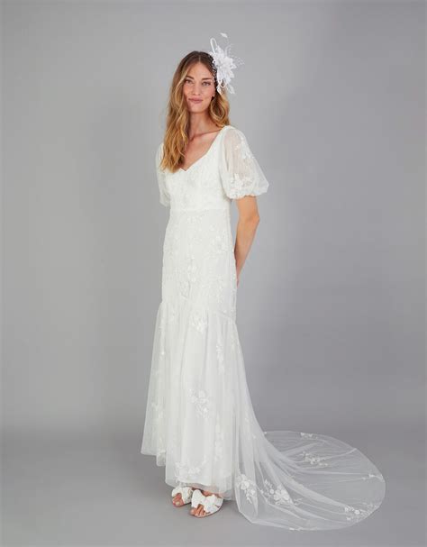 Violet Embellished Bridal Maxi Dress Ivory Wedding Dresses Monsoon Global