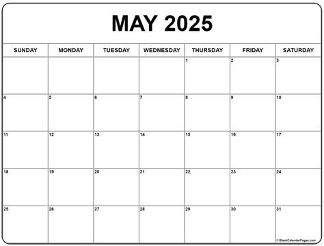 May 2025 Calendar: A Comprehensive Guide - Calendar 2025 Canada Printable