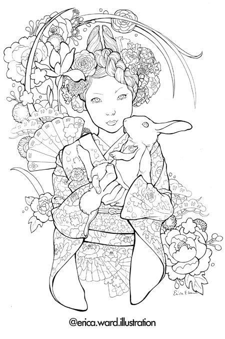 Japanese Coloring Books For Adults Coloring Books Coloring Book Art