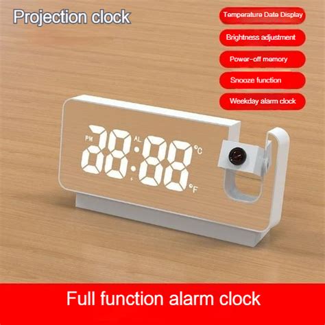 Projection Alarm Clock Smart Creative Luminous Clock Bedroom Large