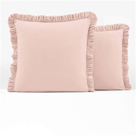 Taie d oreiller à volant en coton lavé Scenario Nude x cm Leroy Merlin