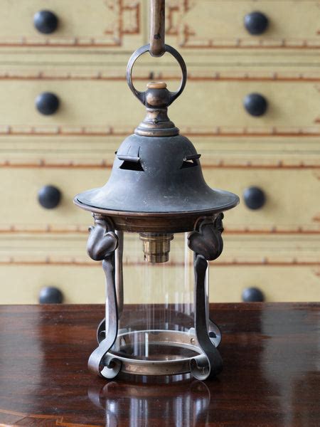 Diminutive Bronzed Brass Lantern Drew Pritchard Ltd