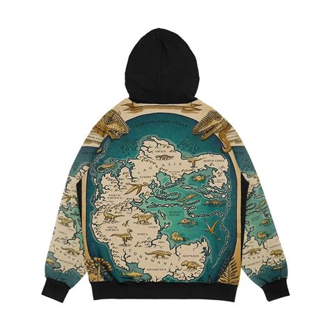 Map Of The Supercontinent Pangaea Mens All Over Print Hoodie Chief T