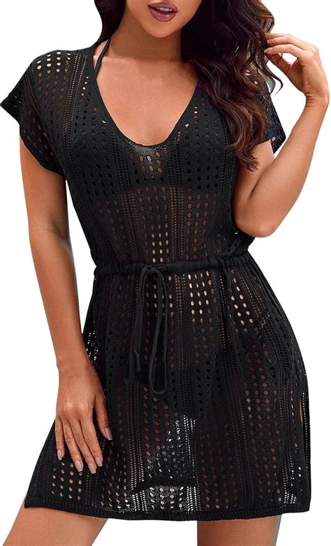 Strandkleid Damen Bikini Cover Up Beach Dress Strand Pareos Urlaub Sommer Strandponcho