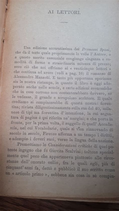 I Promessi Sposi Storia Milanese Del Secolo Xvii Edizione Conforme Al