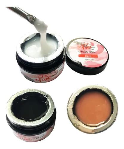 Kit Un Gel Uv Led Pink Nude Transparente Alongamento Anvisa MercadoLivre