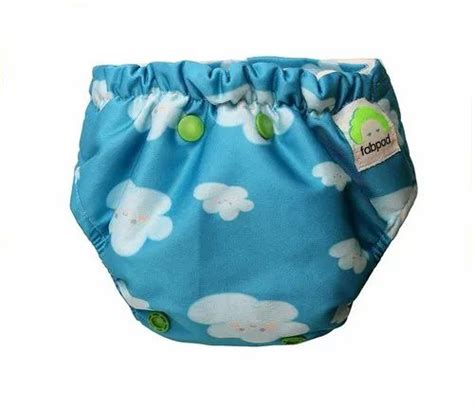 Fabpad Nonwoven Sky Blue Reusable Baby Cloth Diaper Size New Born