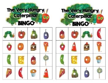 The Very Hungry Caterpillar Bingo By Kinder Crew Tpt