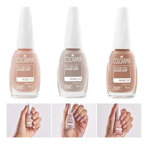 Kit 3 Esmalte Colorama Coleção Nude Na Sua Cor 1 2 3 MercadoLivre