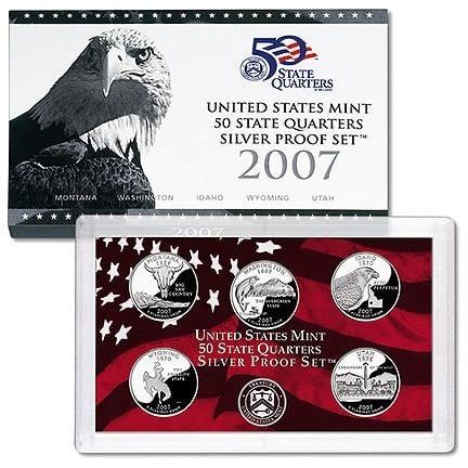 2007 State Quarter Silver Proof Sets For Sale