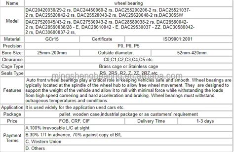 Pu107016 Fan Belt Pulley Bearings for Toyota & Mitsubishi