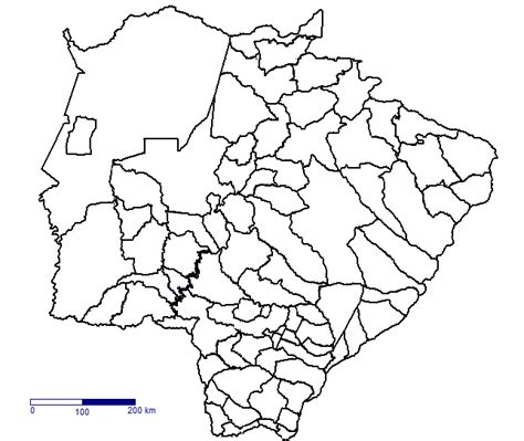 Municípios De Mato Grosso Do Sul - GEOPLANETA: Mapa dos Municípios de Mato Grosso do Sul