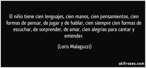 Frases Loris Malaguzzi - Frases Loris Malaguzzi | Lenguaje, Curacion de contenidos, Pensamientos