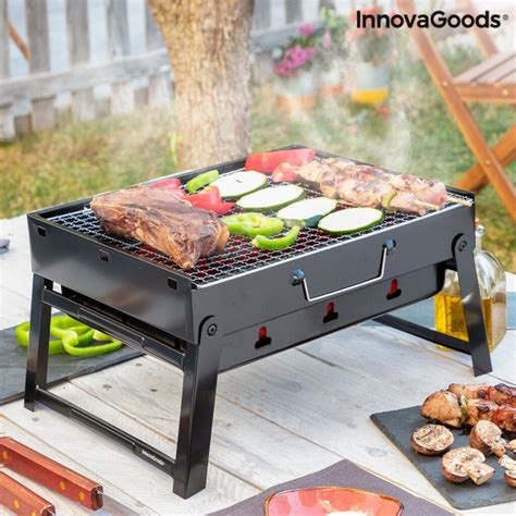 Opvouwbare draagbare barbecue voor gebruik met houtskool - Draagbare ...