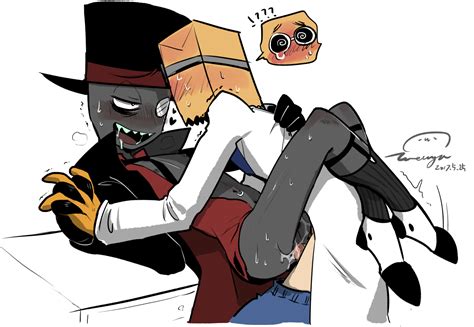 Rule 34 Anthro Black Gloves Black Hat Black Hat Villainous Blush Crying Dr Flug