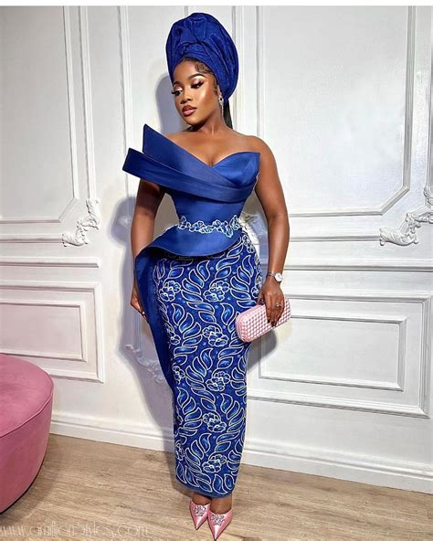 Gorgeous Nigerian Blue Lace Asoebi Styles A Million Styles