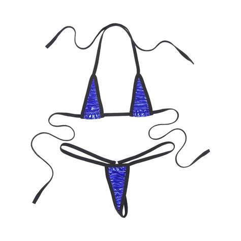 Women Metallic Micro Bikini Adjustable String Bikini G String Thong Bikini Supplier Honest