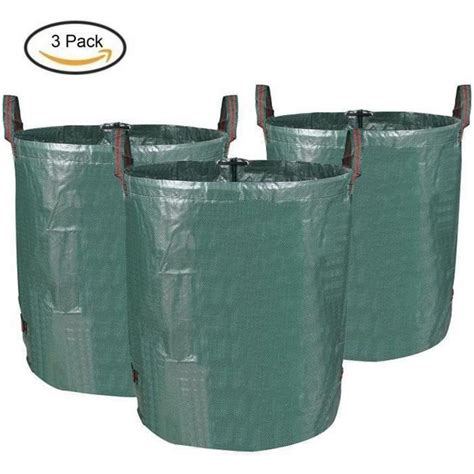 COOK 3 x 272L Sac de Jardin Sac de Déchets de Jardin en PE Solide