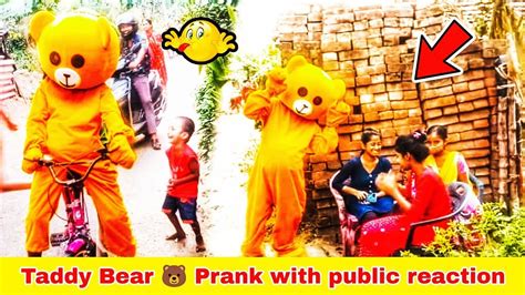 Taddy Bear 🐻 Prank With Public Reaction 😂 Beautiful Girls 🤣 Youtube